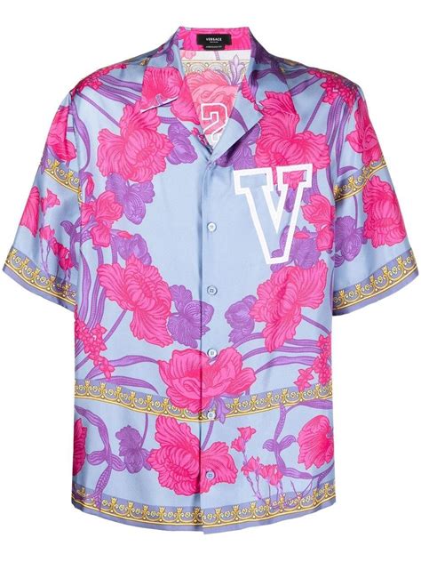 versace floral print shirt|1st copy Versace shirt men.